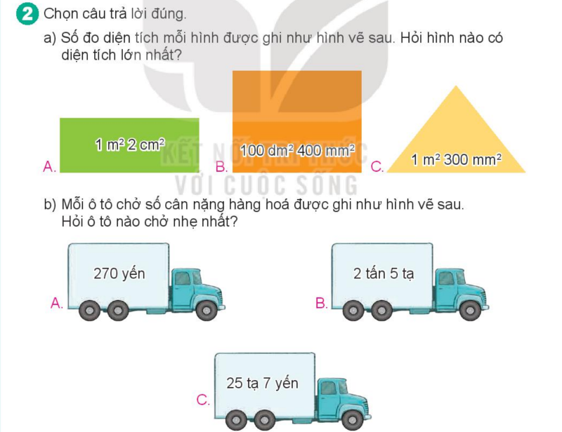 Bài số 7: Giải luyện tập câu 2 trang 128 SGK Toán 4 tập 1