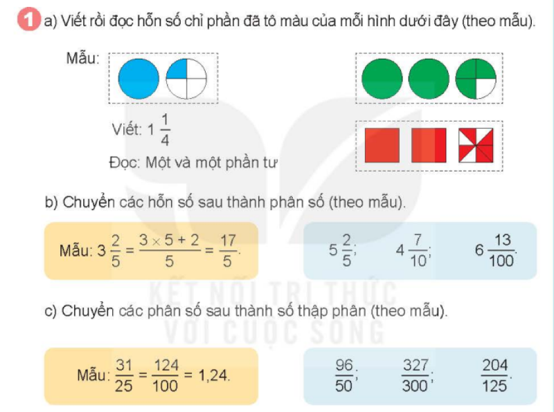 Bài số 1: Giải luyện tập câu 1 trang 135 SGK Toán 5 tập 1