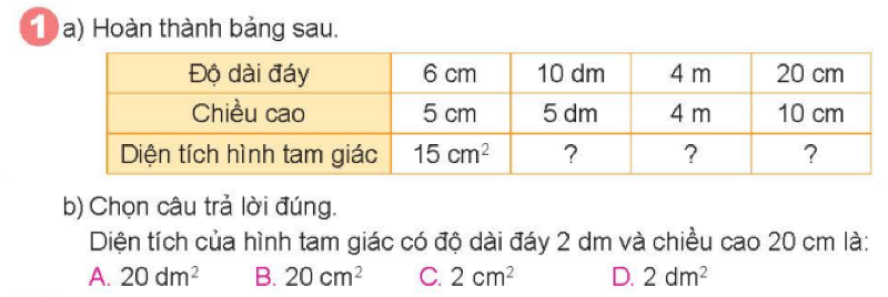 Bài số 10: Giải luyện tập câu 1 trang 96 - 97 SGK Toán 5 tập 1