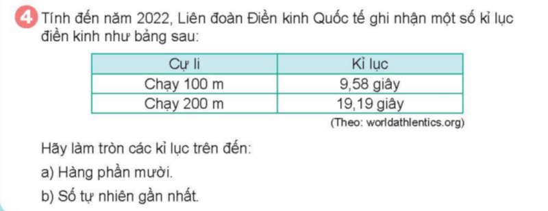 Bài số 12: Giải luyện tập câu 4 trang 122 SGK Toán 5 tập 1