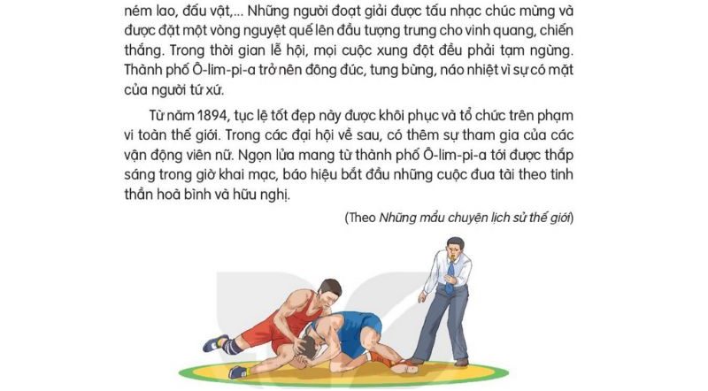 Câu 3: Đọc Bài 25: Ngọn lửa Ô-lim-pích SGK Tiếng Việt lớp 3 Kết nối tri thức Tập 2 2