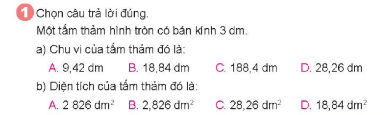 Bài số 5: Giải luyện tập câu 1 trang 131 SGK Toán 5 tập 1