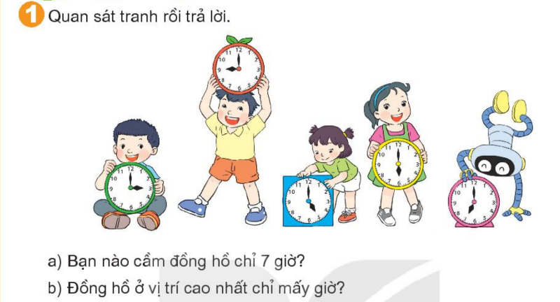 Bài số 4: Giải luyện tập câu 1 trang 74 SGK Toán 1 tập 2