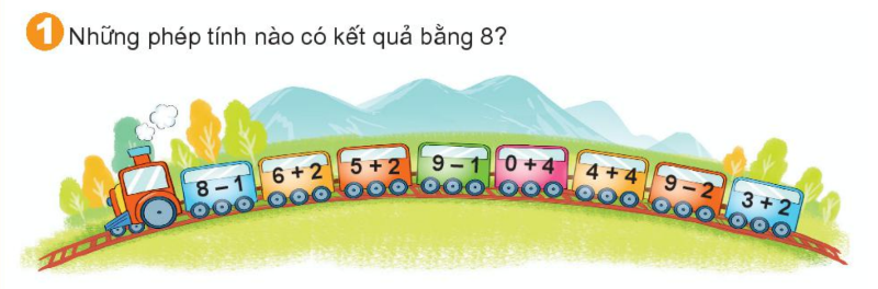 Bài số 6: Giải luyện tập câu 1 trang 90 SGK Toán 1 tập 2