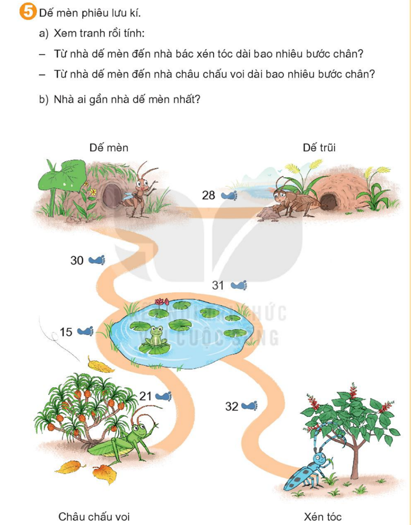 Bài số 9: Giải luyện tập câu 5 trang 67 SGK Toán 1 tập 2