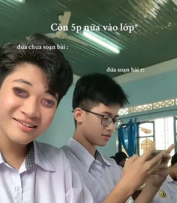 Meme học bài auto đau đầu