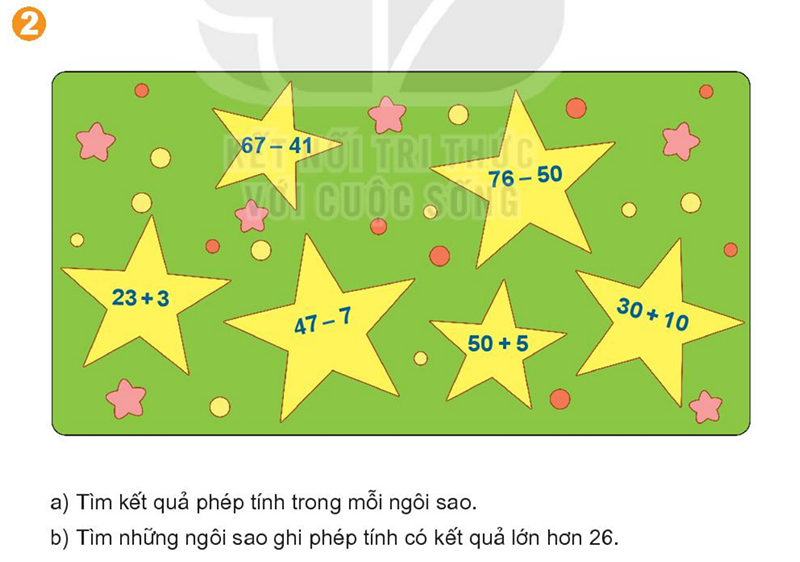 Bài số 10: Giải luyện tập câu 2 trang 98 SGK Toán 1 tập 2