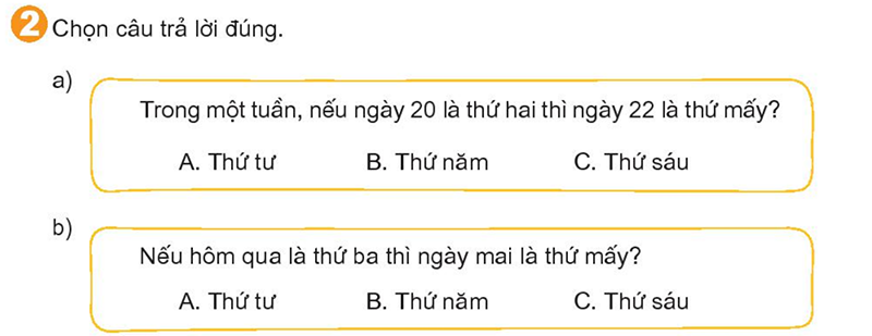 Bài số 6: Giải luyện tập câu 2 trang 102 SGK Toán 1 tập 2