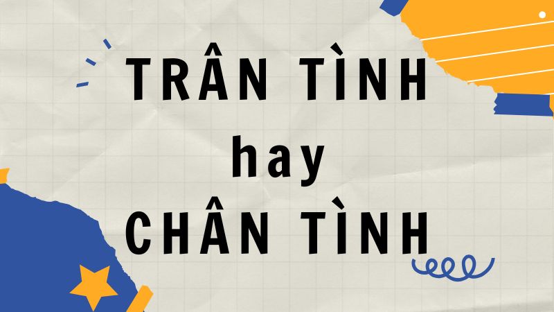 Trân tình hay chân tình? Cách dùng đúng nhất bạn cần biết